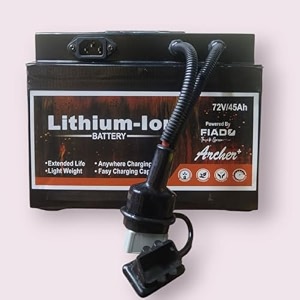 72v lithium-ion nmc battery  20s rechargeable battery pack for electric vehicles amp e-bikes 1 72v45ah  1-year warranty