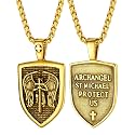 PROSTEEL St Christopher/St Benedict/St Michael Pendant Necklace for Men