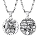 PROSTEEL St Christopher/St Benedict/St Michael Pendant Necklace for Men