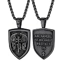 PROSTEEL St Christopher/St Benedict/St Michael Pendant Necklace for Men