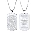 PROSTEEL St Christopher/St Benedict/St Michael Pendant Necklace for Men