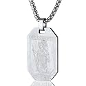 PROSTEEL St Christopher/St Benedict/St Michael Pendant Necklace for Men