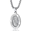 PROSTEEL St Christopher/St Benedict/St Michael Pendant Necklace for Men