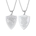 PROSTEEL St Christopher/St Benedict/St Michael Pendant Necklace for Men
