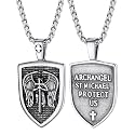 PROSTEEL St Christopher/St Benedict/St Michael Pendant Necklace for Men