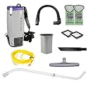 ProTeam Super Coach Pro 10 Backpack Vacuum Commercial with Telescoping Wand Tool Kit, 10 Quart, Corded, 107303