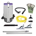 ProTeam Super Coach Pro 10 Commercial Backpack Vacuum with ProBlade Hard Surface and Carpet Tool Kit, 10 Quart, Corded, 107538