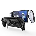 Protective Case for PlayStation Portal, TPU Cover Case Protective Sleeve with Stand for Portal Game Console Drop-Proof Case Skin Shell Protector (Black)