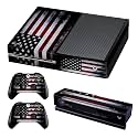 Protective Vinyl Skin Decal Cover for Microsoft Xbox One American Flag(Upgraded)