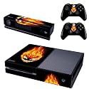 Protective Vinyl Skin Decal Cover for Xbox One Flame Ghost