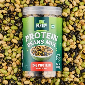 protein bean mix amp edamame  high protein plant-based roasted snack bean mix 300g pack of 1
