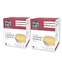 ProtiDIET High Protein Chicken Noodle Soup Mix 14 Packets - Low Fat and Sugar free - Quick and Easy to Prepare Meal Replacement Protein Powder with Collagen