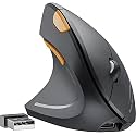 ProtoArc EM12 Wireless Mouse for Macro Programming,2.4G Ergonomic &amp; Symmetrical Design with 8 Programmable Buttons,Type-C Rechargeable,Upto 2400 DPI for Laptop/PC/Mac, for Both Right &amp; Left Hand-Black