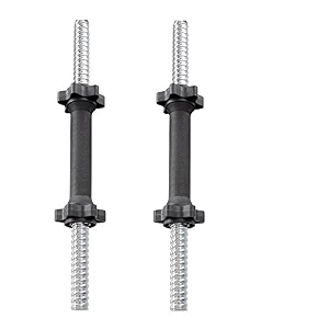 protoner pvc dumbbell rods 14 inch length 25-30 mm plate diameter black amp chrome