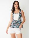 PROVOGUE Casual Sleeveless Floral Print Women Multicolor