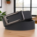 PROVOGUE Men Formal Black Genuine Leather Belt