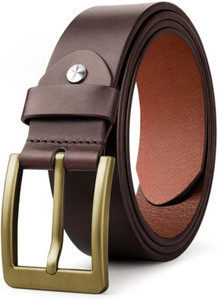 PROVOGUE Men Formal Brown Genuine Leather Belt
