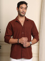 PROVOGUE Men Regular Fit Solid Spread Collar
