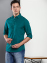 PROVOGUE Men Slim Fit Solid Slim Collar