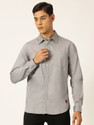 PROVOGUE Men Solid Casual Grey Shirt