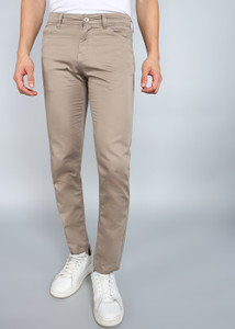 PROVOGUE Slim Fit Men Beige Trousers