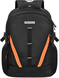provogue large 42 l laptop backpack unisex school bag traveler 5 compartment bag casual laptop bag-office bag black