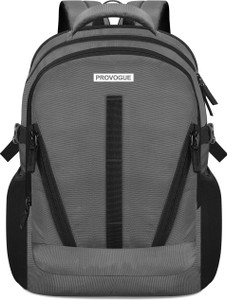 provogue large 42 l laptop backpack unisex school bag traveler 5 compartment grey