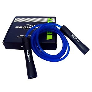 weighty heavy ball bearing 10 mm pvc jump rope 11 lb weighted adjustable boxers skipping rope for men and women strength and training 10 ft blue-black