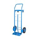 PROXA 200 kg 2 in 1 Multi-Use Convertible Steel Hand Truck Trolley | Pneumatic Wheels and Swivel Casters | Material Handling Cart for Warehouse, Industry, Office and Home Use