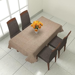 prozone washable jute table coverheat resistant table cover for kitchen tabledining table wedding party6034 length x 4034 widthtan color