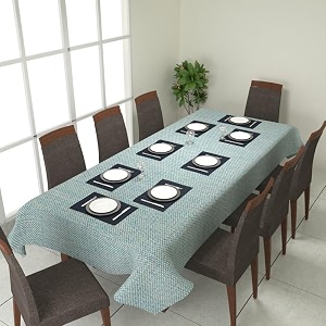 prozone washable jute table coverheat resistant table cover for kitchen tabledining table wedding party9034 length x 5034 widthaqua