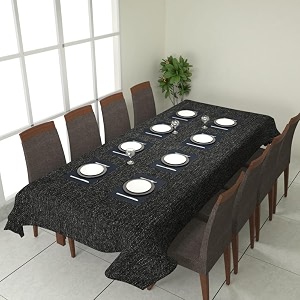 prozone washable jute table coverheat resistant table cover for kitchen tabledining table wedding party11034 length x 5034 widthblack