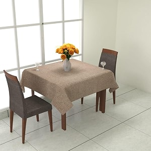 prozone washable jute table coverheat resistant table cover for kitchen tabledining table wedding party4034 length x 4034 widthtan color