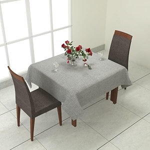 prozone washable jute table coverheat resistant table cover for kitchen tabledining table wedding party5034 length x 5034 widthgrey