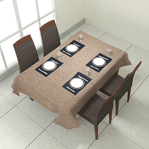 prozone washable jute table coverheat resistant table cover for kitchen tabledining table wedding party6034 length x 5034 widthtan color