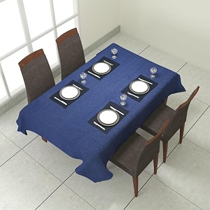prozone washable jute table coverheat resistant table cover for kitchen tabledining table wedding party6034 length x 5034 widthroyal blue