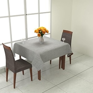 prozone washable jute table coverheat resistant table cover for kitchen tabledining table wedding party4034 length x 4034 widthgrey