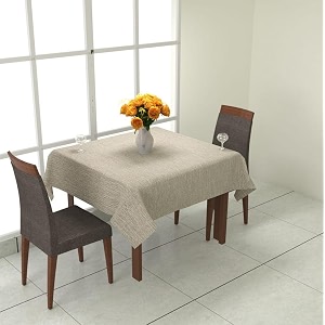 prozone washable jute table coverheat resistant table cover for kitchen tabledining table wedding party4034 length x 4034 widthbrown