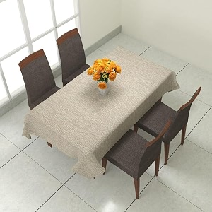 prozone washable jute table coverheat resistant table cover for kitchen tabledining table wedding party6034 length x 4034 widthbrown