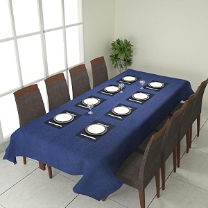 prozone washable jute table coverheat resistant table cover for kitchen tabledining table wedding party11034 length x 5034 widthroyal blue