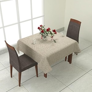 prozone washable jute table coverheat resistant table cover for kitchen tabledining table wedding party5034 length x 5034 widthbrown