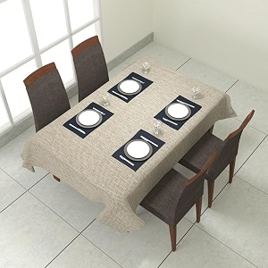 prozone washable jute table coverheat resistant table cover for kitchen tabledining table wedding party6034 length x 5034 widthbrown
