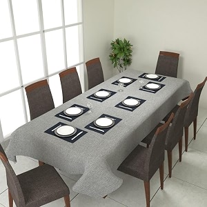 prozone washable jute table coverheat resistant table cover for kitchen tabledining table wedding party9034 length x 5034 widthgrey