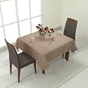 Prozone Washable Jute Table Cover,Heat Resistant Table Cover for Kitchen Table/Dining Table Wedding Party,50" Length x 50" Width,Tan Color