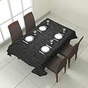 Prozone Washable Jute Table Cover,Heat Resistant Table Cover for Kitchen Table/Dining Table Wedding Party,60" Length x 50" Width,Black