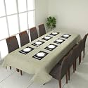 Prozone Washable Jute Table Cover,Heat Resistant Table Cover for Kitchen Table/Dining Table Wedding Party,110" Length x 50" Width,Green