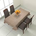 Prozone Washable Jute Table Cover,Heat Resistant Table Cover for Kitchen Table/Dining Table Wedding Party,60" Length x 40" Width,Tan Color