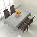 Prozone Washable Jute Table Cover,Heat Resistant Table Cover for Kitchen Table/Dining Table Wedding Party,60" Length x 40" Width,Grey
