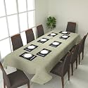 Prozone Washable Jute Table Cover,Heat Resistant Table Cover for Kitchen Table/Dining Table Wedding Party,90" Length x 50" Width,Green