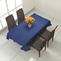 Prozone Washable Jute Table Cover,Heat Resistant Table Cover for Kitchen Table/Dining Table Wedding Party,60" Length x 40" Width,Royal Blue